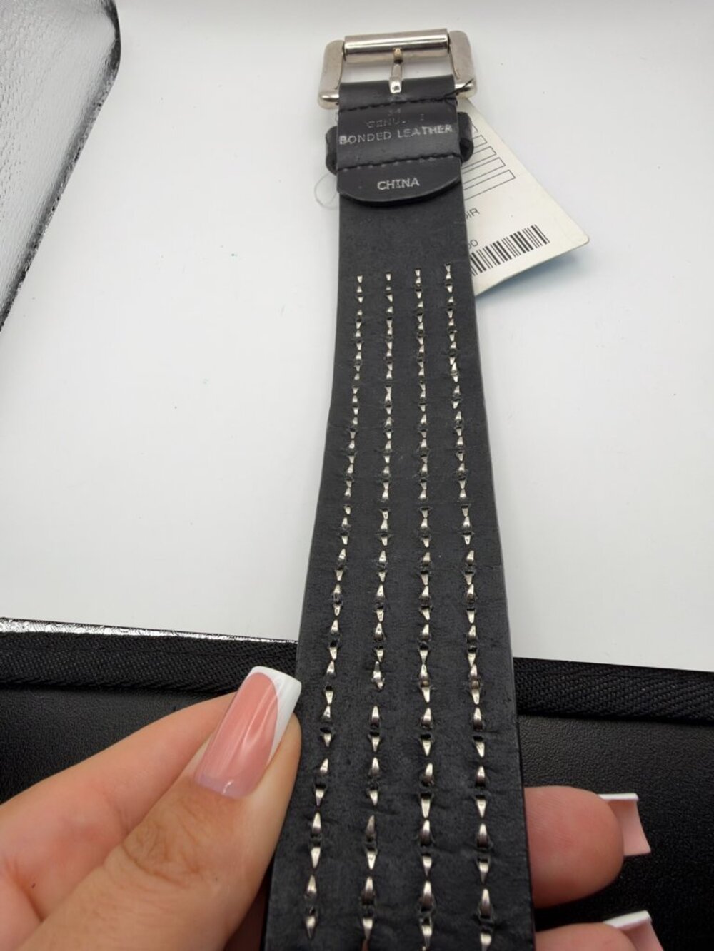 Urban Outfitters Black Studded Belt Pyramid Studs NWT Size 34